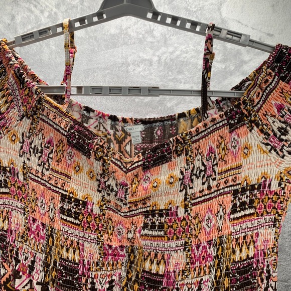 Cato Aztec Print Dress Plus Size 18/20W Bell Sleeve Smocked Boho Casual - Picture 11 of 12